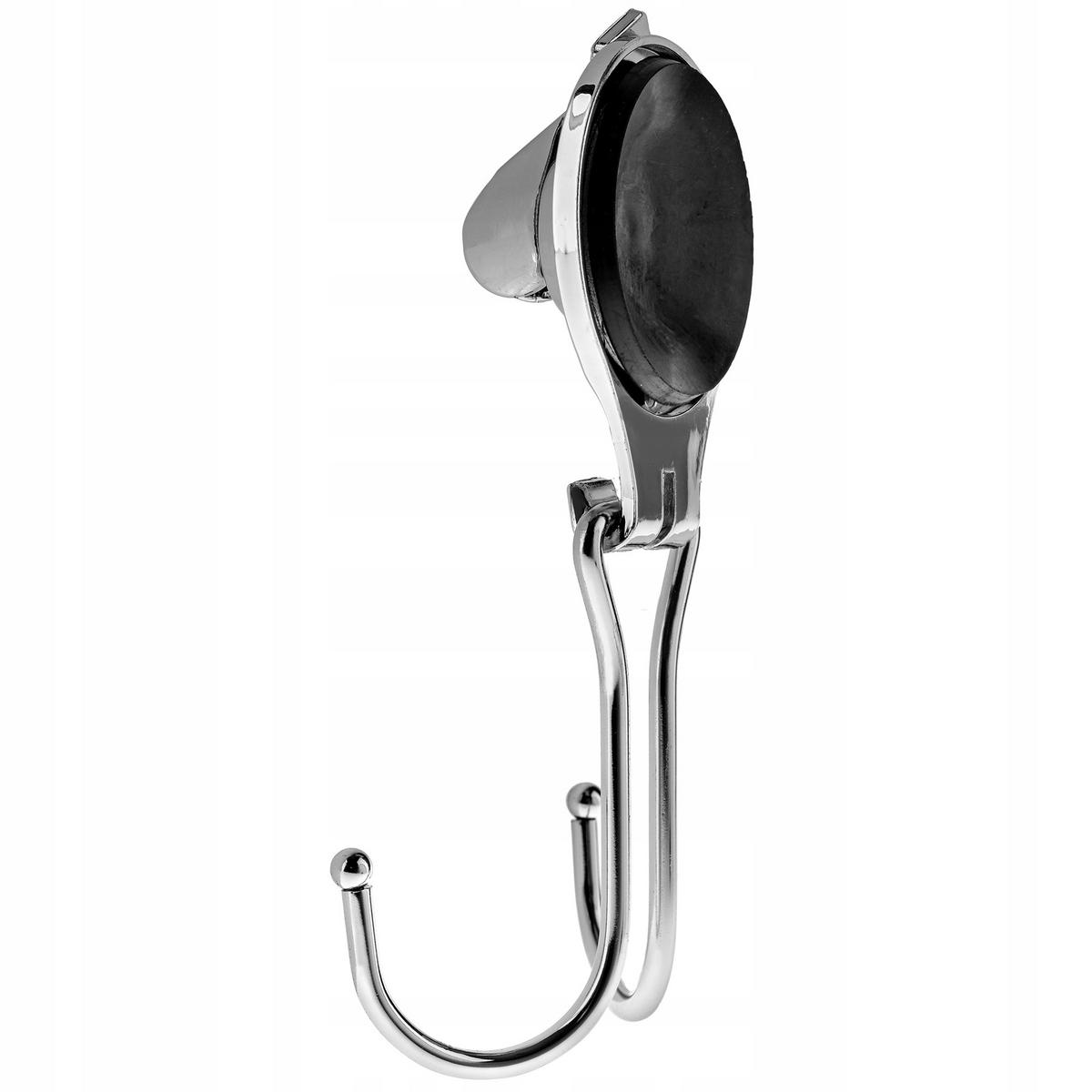 BADEZIMMER-Kleiderbügel mit Saugnapf, silber - Silberfarben, Metall (8/17cm) - KADAX