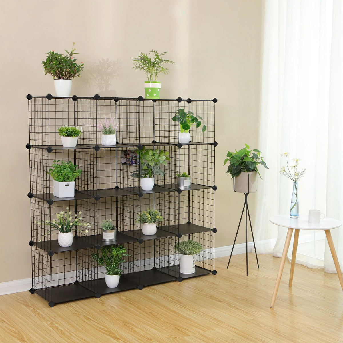 STECKREGAL REGALSYSTEM - Schwarz, Kunststoff (31/123/123cm) - Hansiro