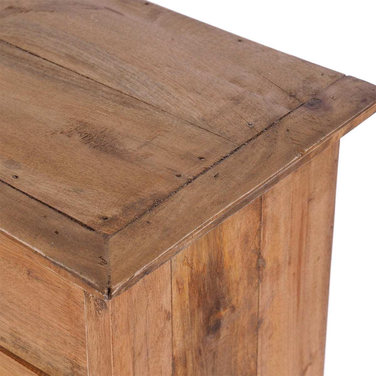 FLASCHENREGAL CORTEZ 85 Recyclingholz massiv, für 16 Flaschen, mit Schublade 08 honigfarben gewachst - Honig, Holz (55/85/23cm) - DESIGN DELIGHTS