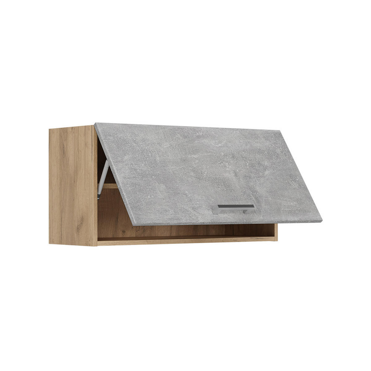 HÄNGESCHRANK R-Line, Beton/Goldkraft Eiche, 80 cm Flach - Honigeiche/Grau, Holzwerkstoff (80/40/31cm) - Vicco