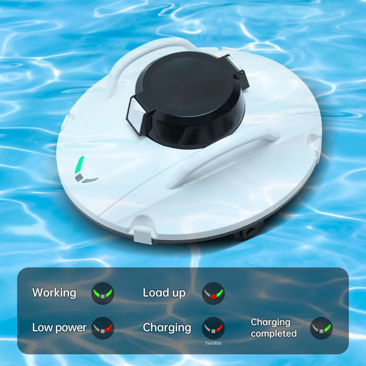 POOLROBOTER Kabellos, Elektrisch - Weiß, Kunststoff (36.7/31cm) - Kaket