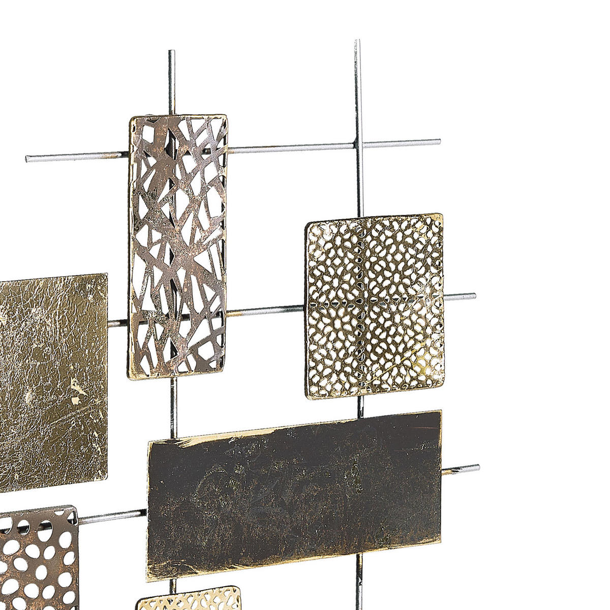WANDDEKORATION Metall gold Astatine - Goldfarben, Metall (90/50/3cm) - Beliani