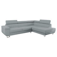 ECKSOFA Fonti Cord, Seite: Rechts - Grau, Holz/Textil (253/188cm) - MIRJAN24