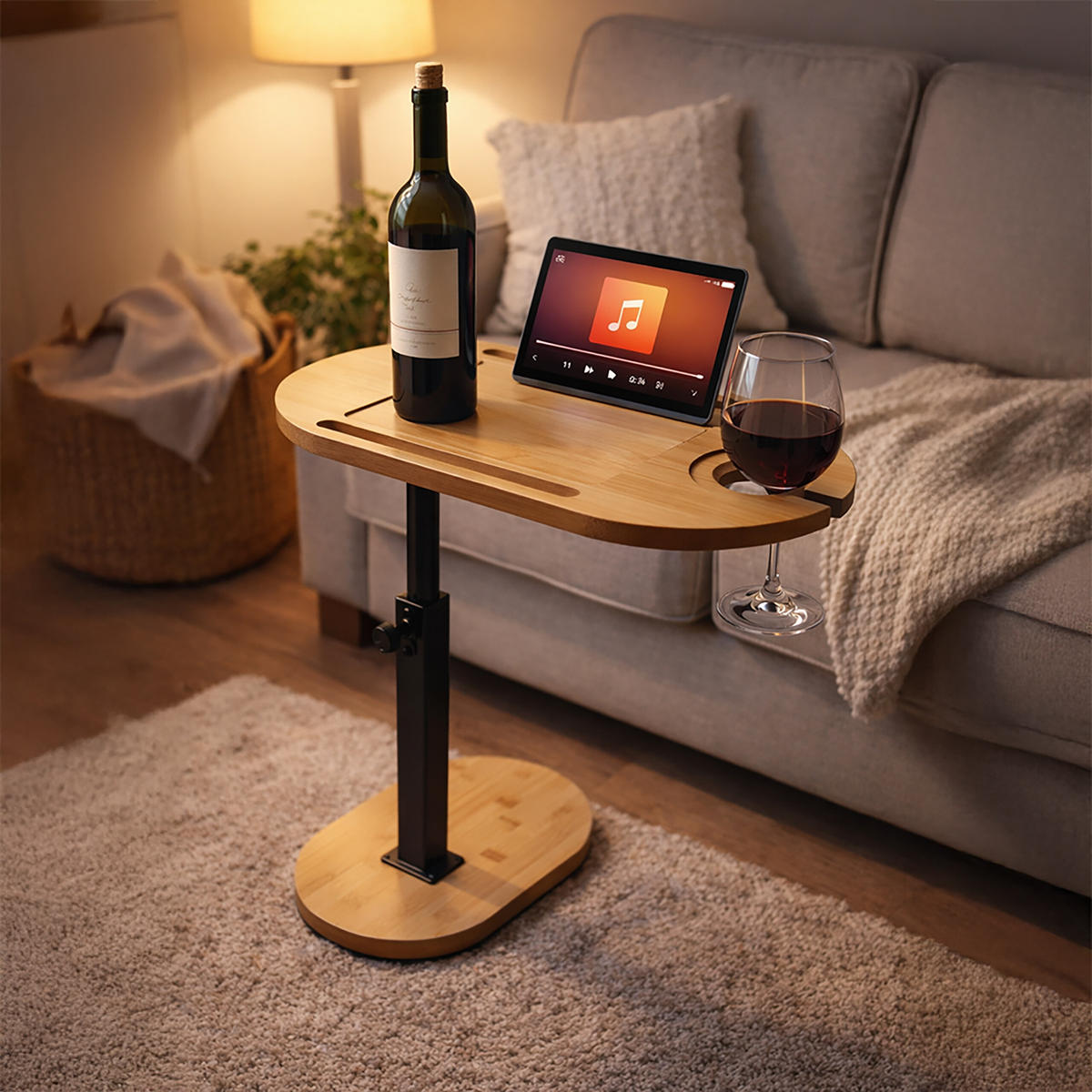 BEISTELLTISCH - Multicolor, Holz/Metall (22/40/82cm) - Relaxdays