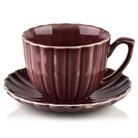 TASSE Evie Dunkelrot 15/10.5/16 cm Porzellan - Dunkelrot, Keramik (0.3L) - Mondex