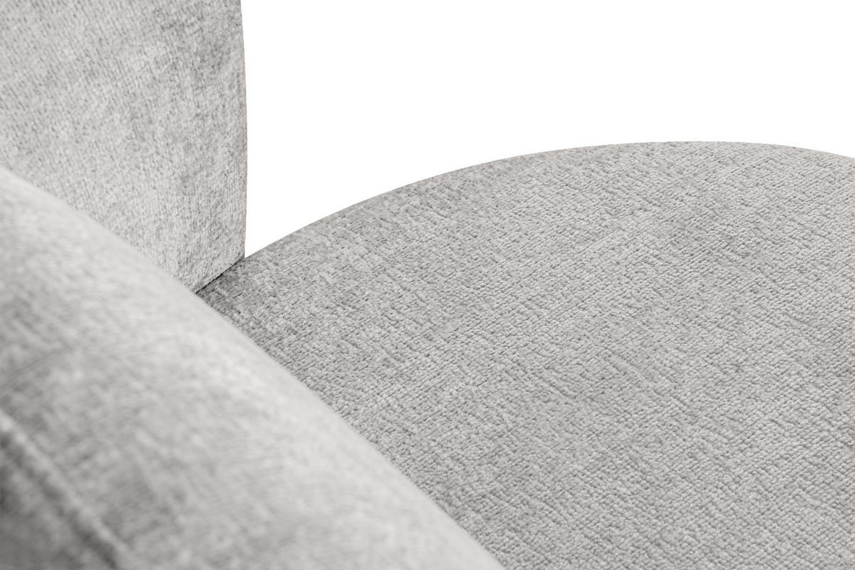 DREHSESSEL RAGGI 360° Drehfunktion mit inklusive dekorativem Kissen, Aschgrau - Hellgrau/Grau, Textil (92/75/94cm) - KONSIMO®