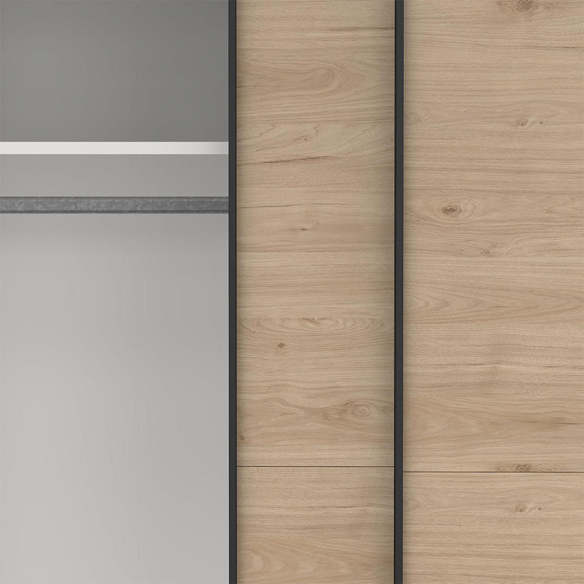SCHIEBETÜRENSCHRANK, Como, Eiche, Holzwerkstoff, 179 x 67 x 221 cm - Eichefarben, Holzwerkstoff (179/221/67cm) - ebuy24