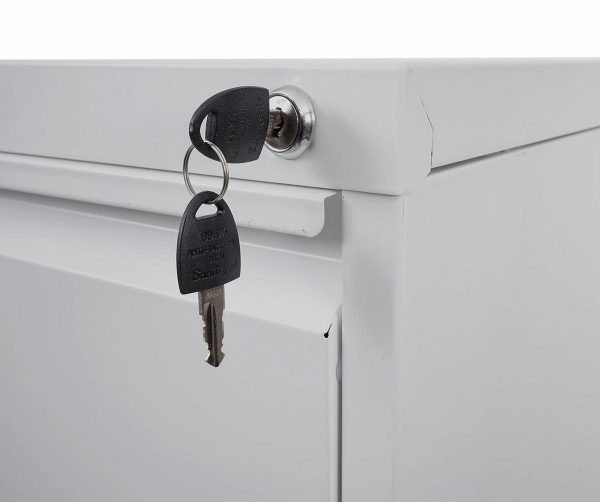 HÄNGEREGISTERSCHRANK Grau - Grau, Metall (46/134/62cm) - MCW
