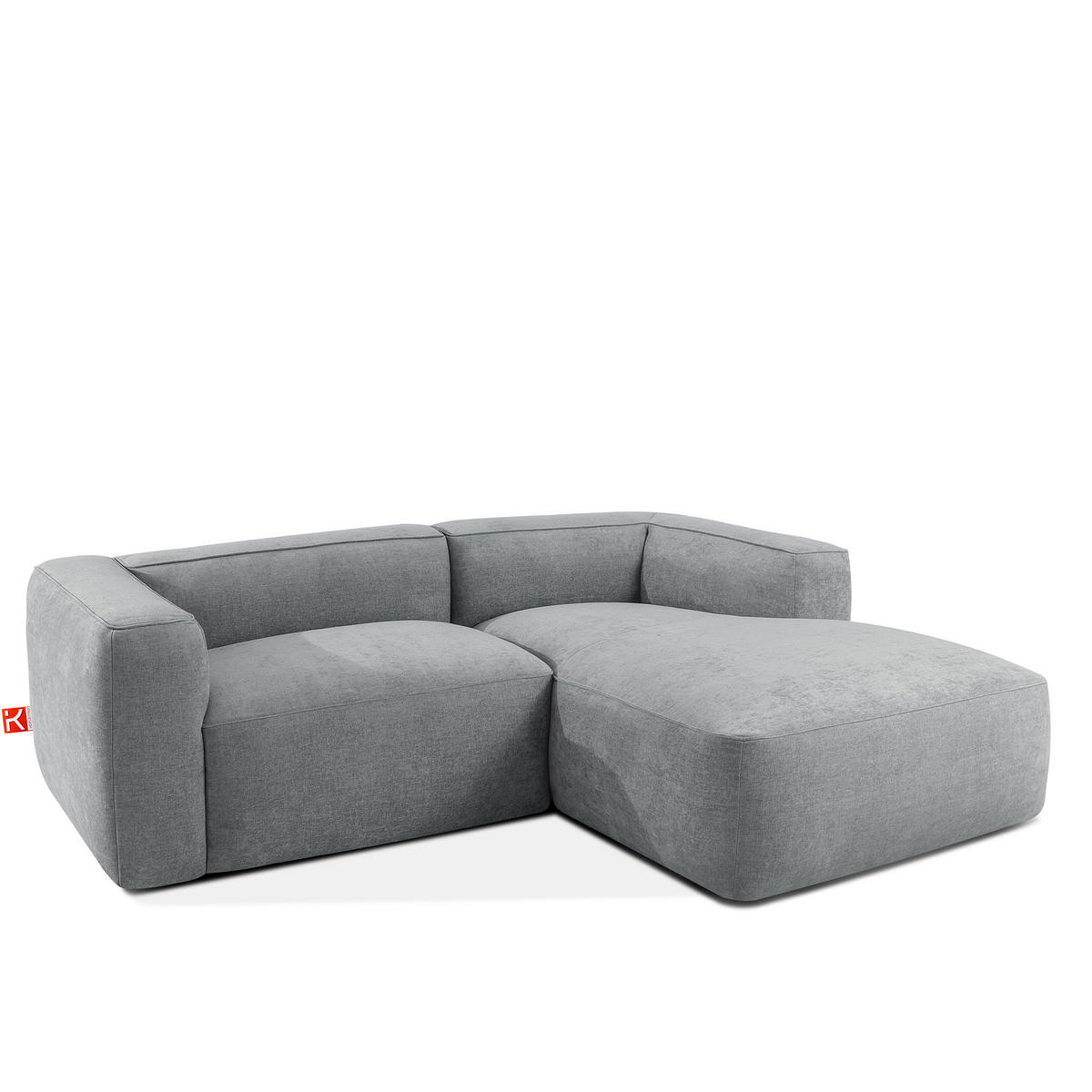 ECKSOFA RECHTS FUBBO, Grau - Grau, Holz/Holzwerkstoff (225/176cm) - KONSIMO®