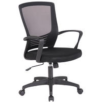 BÜROSTUHL Kamira mit Netzbezug, Schwarz/Schwarz - Schwarz, Kunststoff/Textil (53/101/53cm) - TPFLiving
