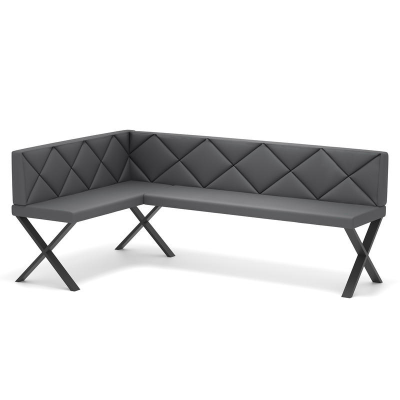 Idohome Eckbank Dunkelgrau 168x128 cm