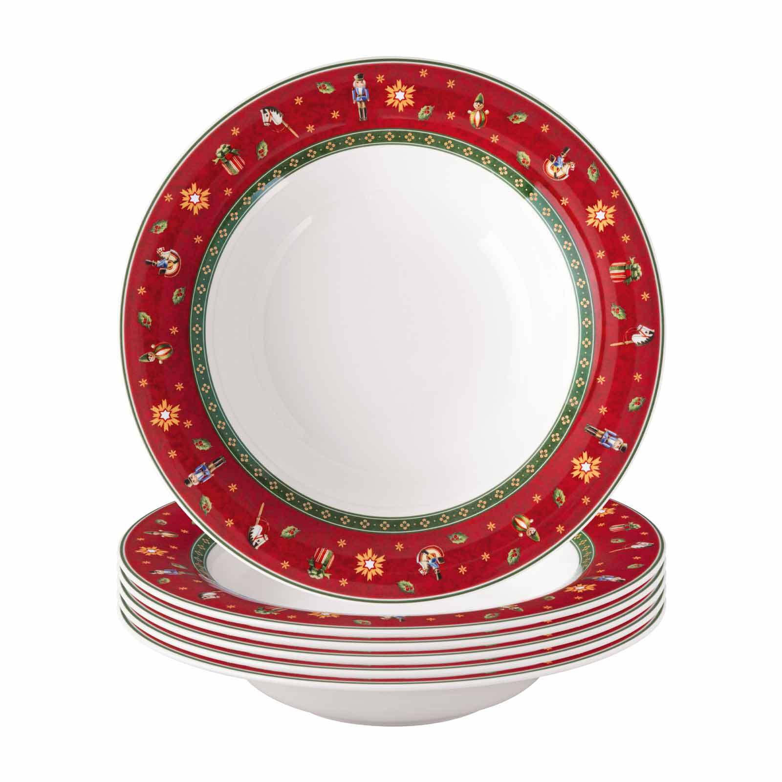 SUPPENTELLER Toy's Delight rot ø 23 cm 6er Set - Rot, Keramik (23cm) - Villeroy & Boch