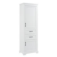 HOCHSCHRANK 60/40/180 cm aus MDF mit 2 Schubladen und verstellbarem Einlegeboden Weiß - Weiß, Holzwerkstoff (60/180/40cm) - Modenvie