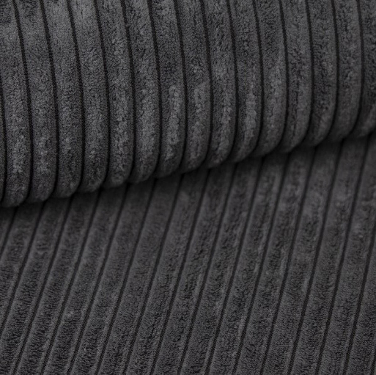 SOFA Grafit Sztruks Ausziehbar - Graphitfarben, Textil (234/87/88cm) - Sepro Meble