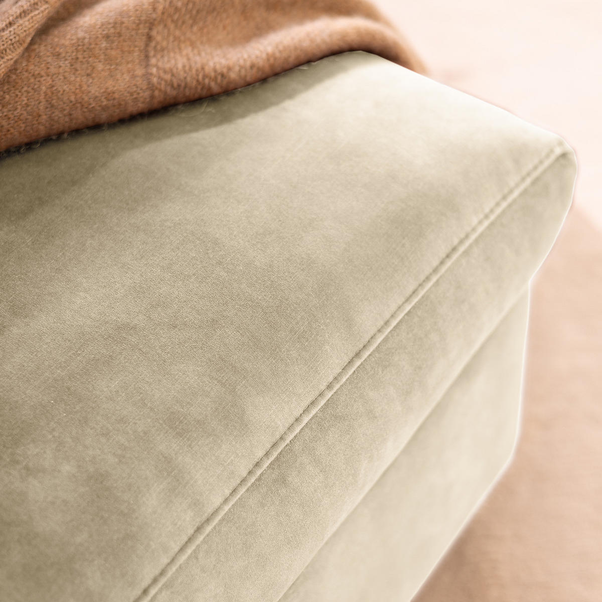 POLSTERHOCKER - Schwarz/Weiß, Kunststoff/Textil (131/44/61cm) - home24