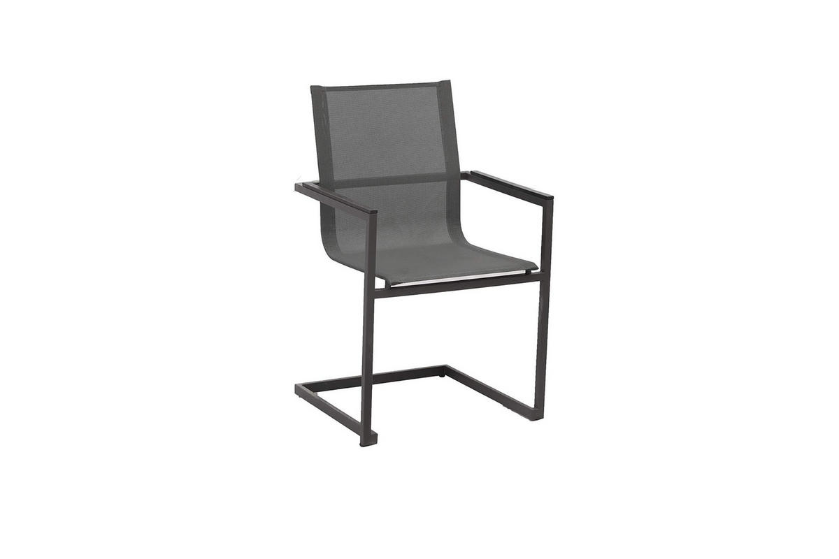 GARTENSTUHL 4er Set Dennis Freischwinger - Anthrazit, Kunststoff (56/90/50cm) - DELUKE