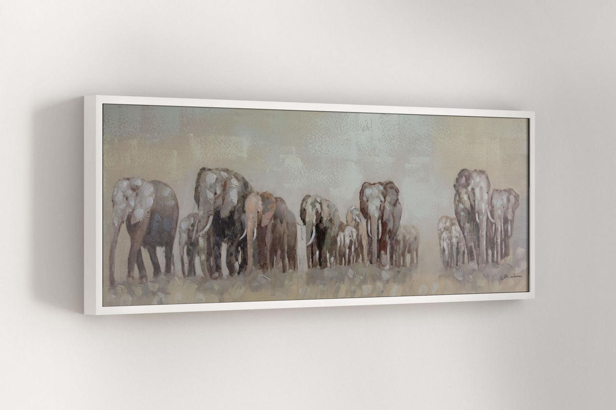 ÖLGEMÄLDE 150/50 cm - Beige, Holz/Textil (150/50cm) - KUNSTLOFT
