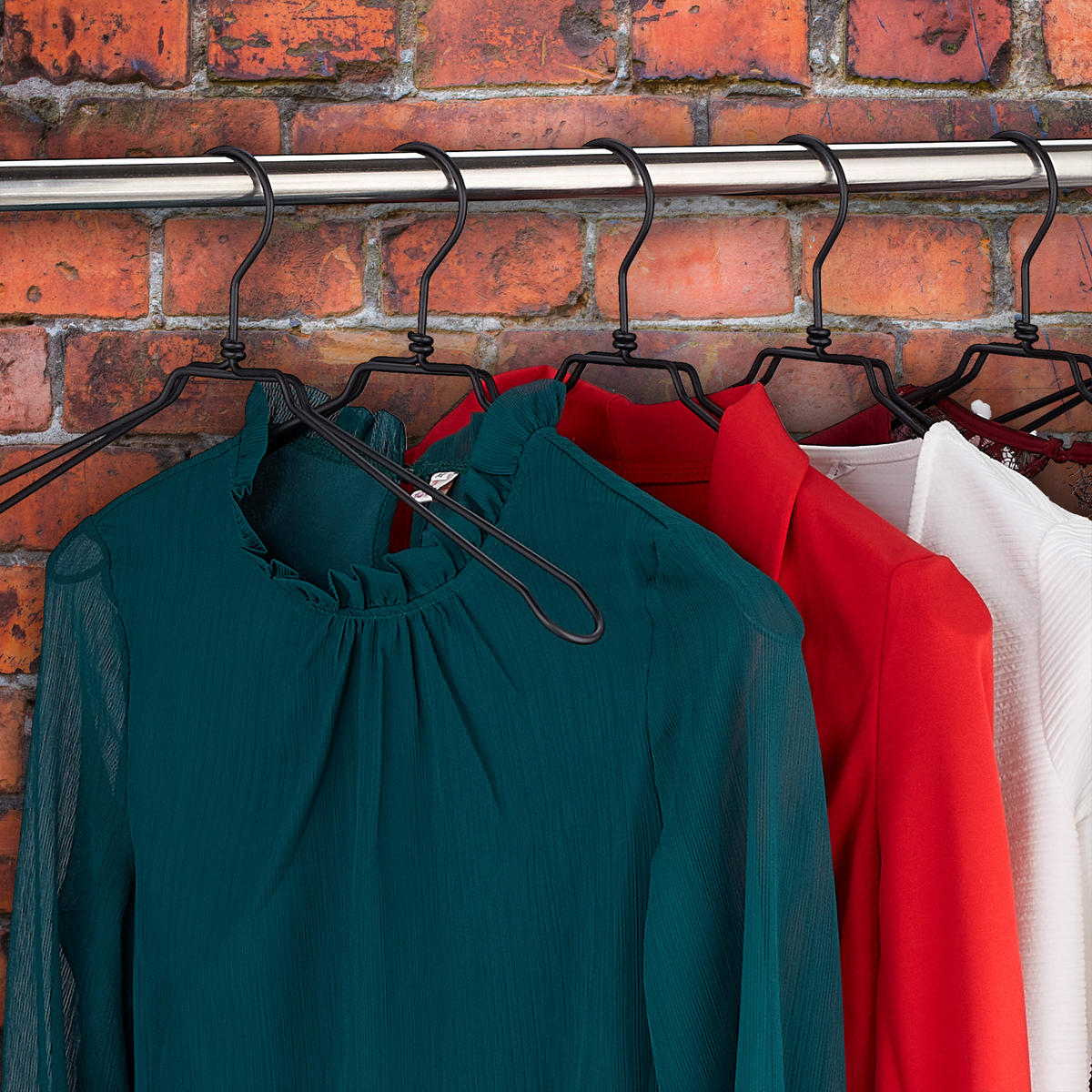 12XVEŠIAKY - čierna, kov (45/21.5/4cm) - Relaxdays