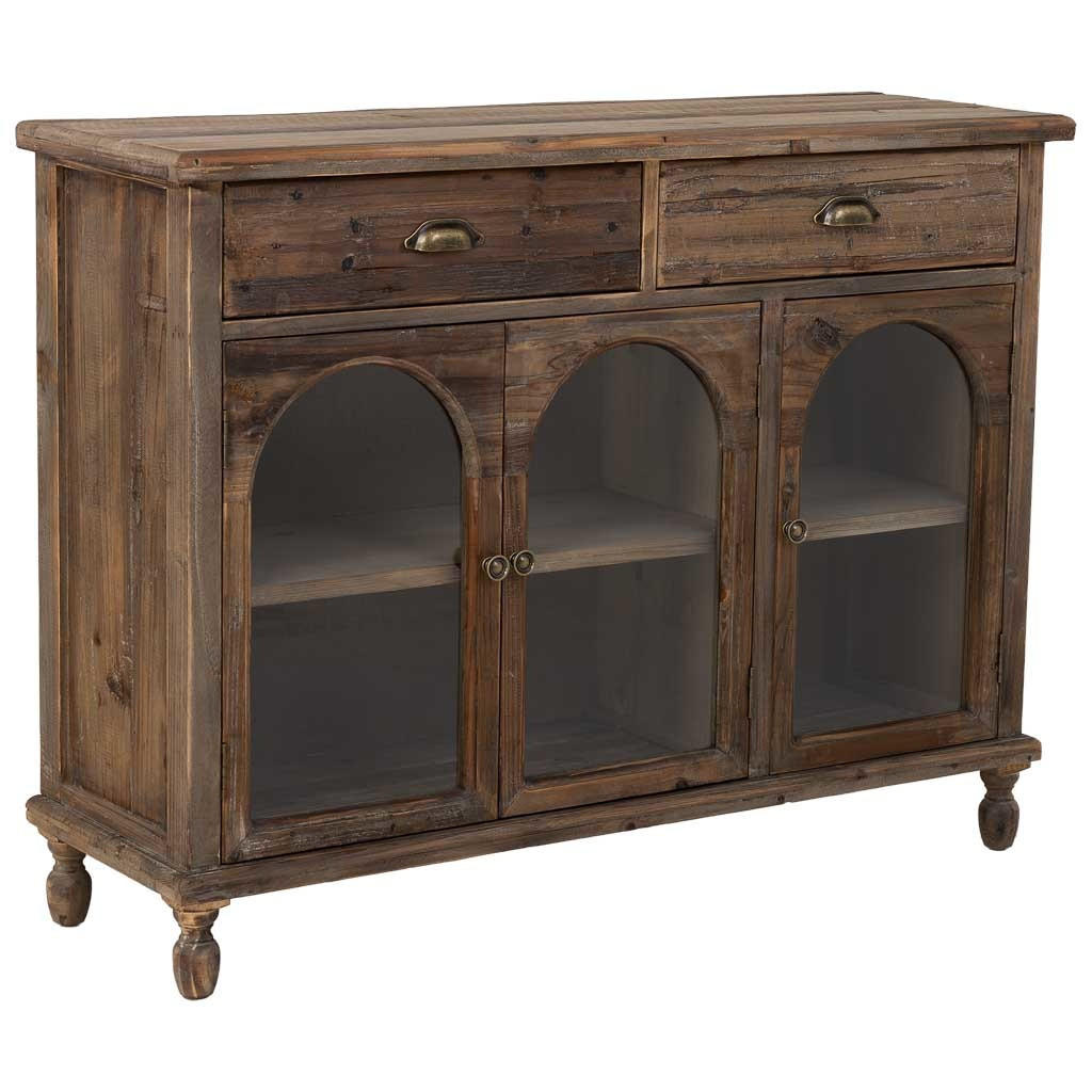 SIDEBOARD mit 2 schubladen und 3 türen 120x38x90 cm - Braun, Holz (120/90/38cm) - Wanderlust