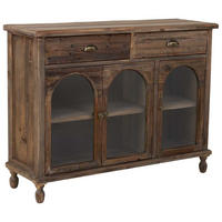 SIDEBOARD mit 2 schubladen und 3 türen 120x38x90 cm - Braun, Holz (120/90/38cm) - Wanderlust