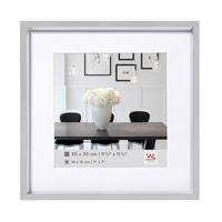 BILDERRAHMEN Steel Style Kst.Rahmen 20x20 cm Silber - Silberfarben, Kunststoff (20.96/20.96/2.18cm) - walther design