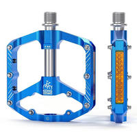 FAHRRADPEDALE Plattformpedale mit Reflektoren Blau - Blau, Metall (9.9/1.5/11.8cm)