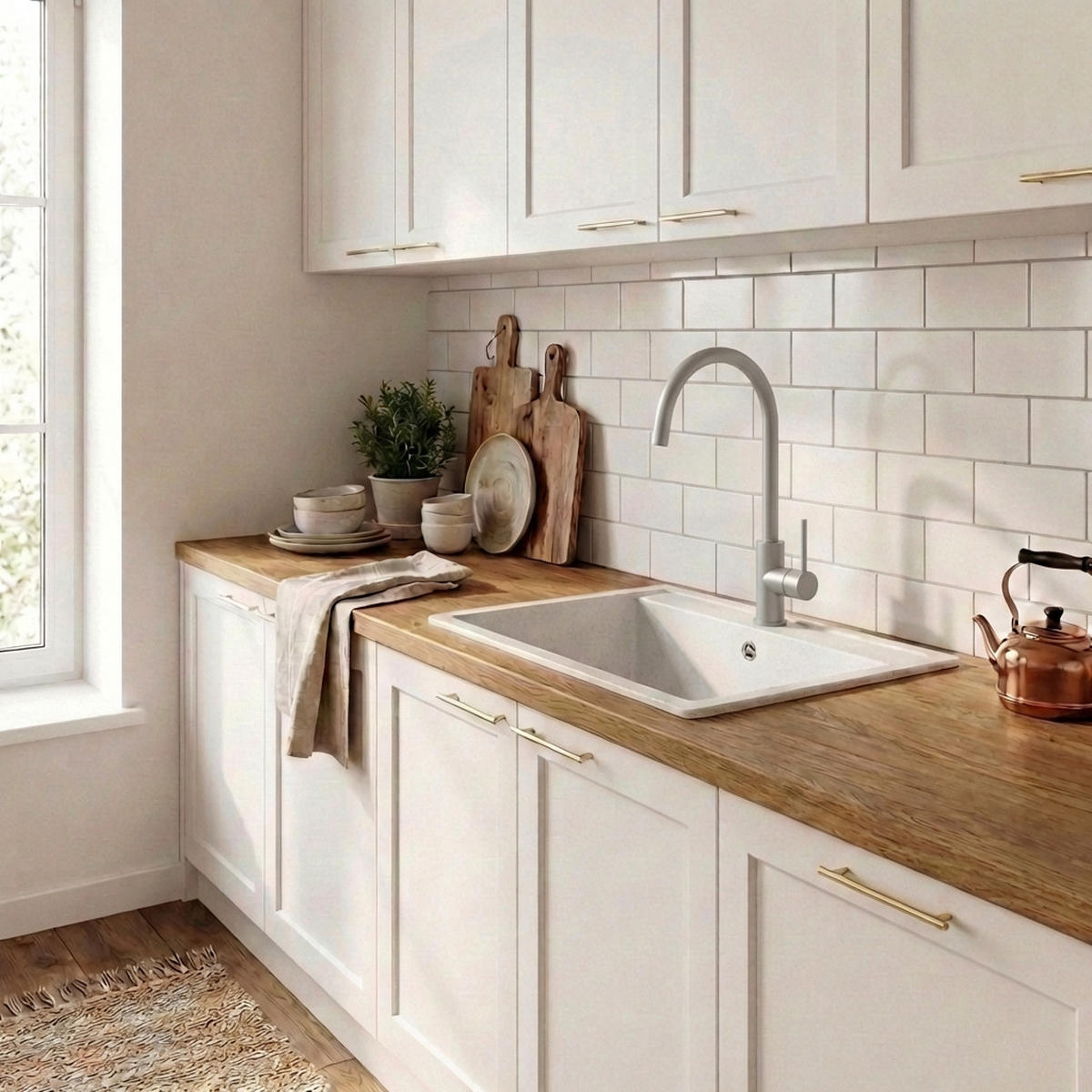 KÜCHENARMATUR Prestige SLIM Grau - Grau, Metall (23/42/23cm) - Granitan