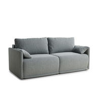 ROZKLÁDACÍ POHOVKA Nappa, textil, modrošedý - černá/šedohnědá, dřevo/kompozitní dřevo (215/100/193cm) - Maison de Reve