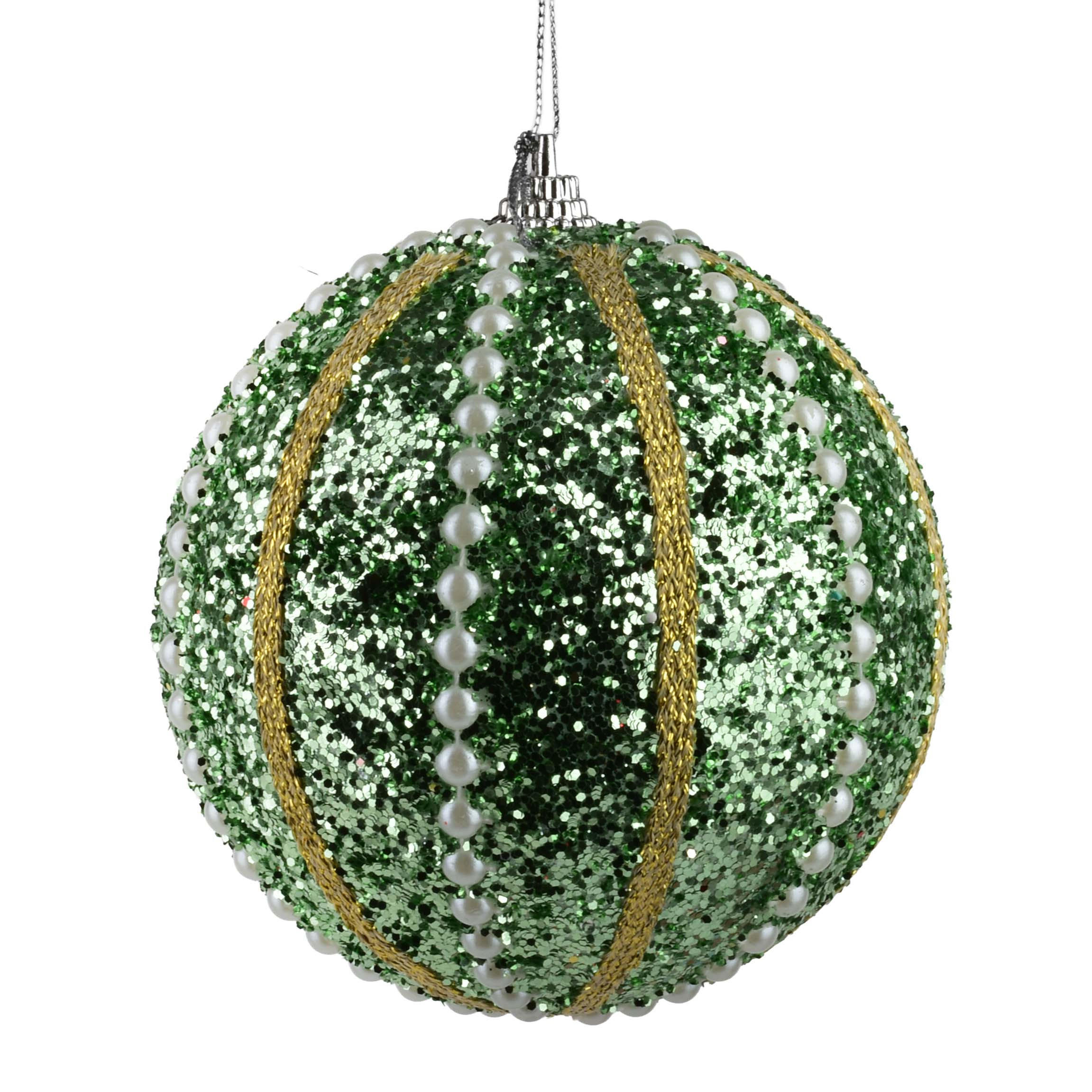 CHRISTBAUMKUGEL Santa Lila Styropor - Grün, Kunststoff (10/10/10cm) - Mondex