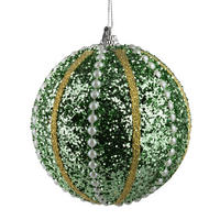 CHRISTBAUMKUGEL Santa Lila Styropor - Grün, Kunststoff (10/10/10cm) - Mondex