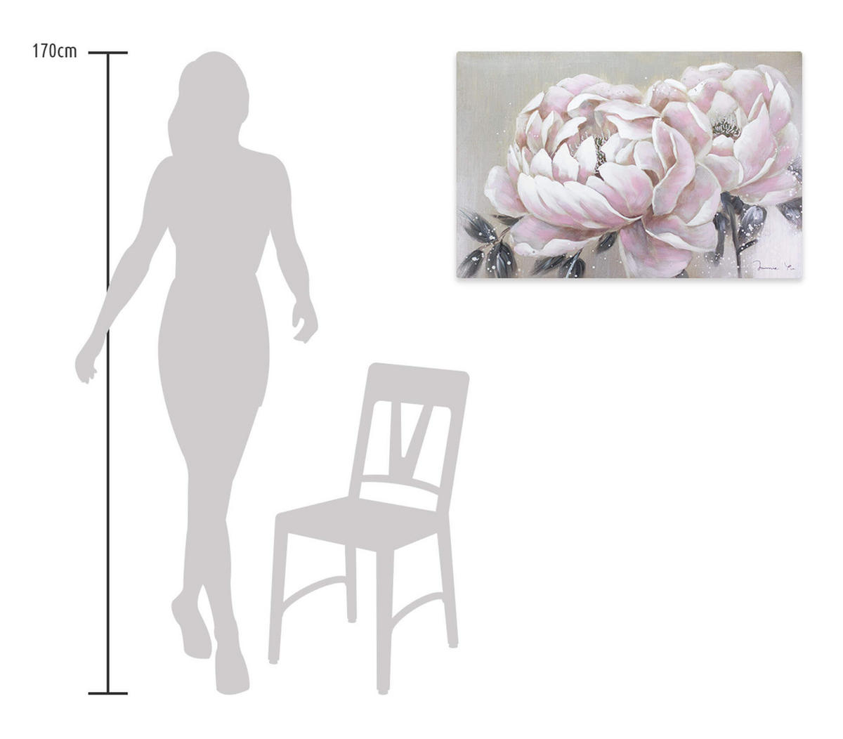 ACRYLBILD HANDGEMALT 90/60 cm - Pink, Holz/Textil (90/60cm) - KUNSTLOFT