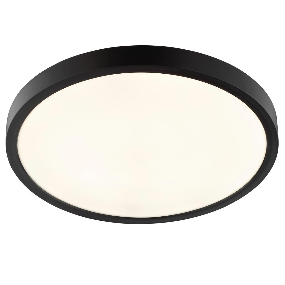 LED DECKENLEUCHTE Jade Schwarz 37,5/37,5/3,1 cm - Schwarz, Kunststoff (37.5/37.5/3.1cm) - Brilliant