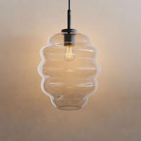 HÄNGELAMPE Echos 5m Abhängung Klar Ø 25cm - Klar, Glas (28/25/28cm) - s.luce