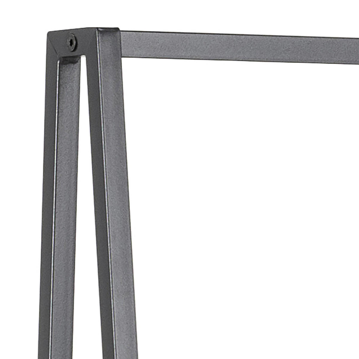 GARDEROBE - Eichefarben/Schwarz, Holzwerkstoff/Metall (77/165/37cm) - home24