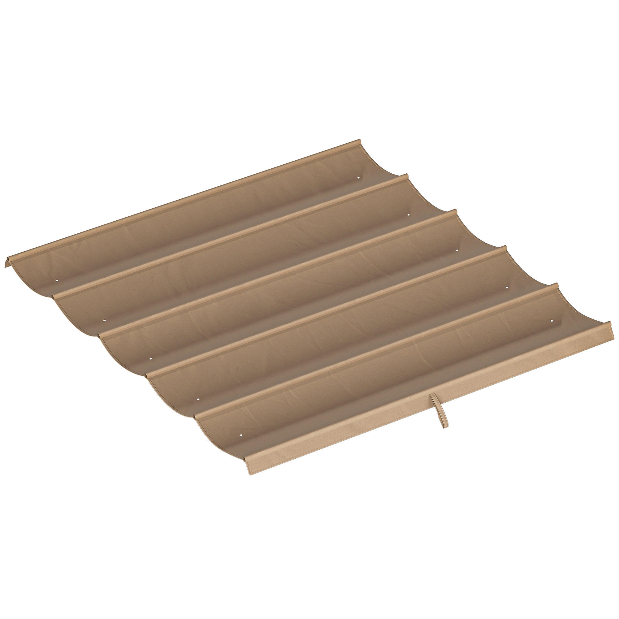 ERSATZDACH für 3 x 3 m Pergola, einziehbar, mit Regenabflusslöchern, wetterfest, Polyester, 250 x 255 cm Braun - Braun, Textil (250/6/255cm)