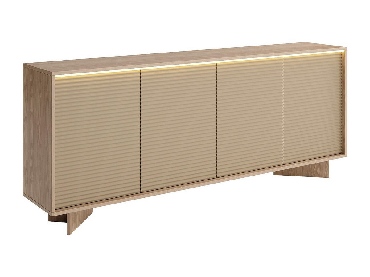 SIDEBOARD - 204 cm x 40 cm - holz - beige, naturfarben hell Mayrona - Beige/Naturfarben, Holz (204/84.4/40cm) - Vente-Unique