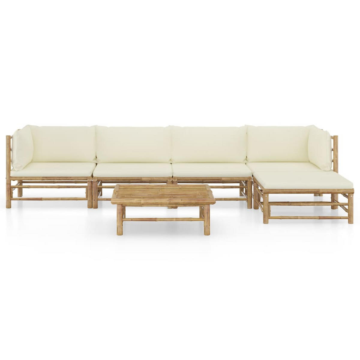 GARTENSET Renninger 6-teilig - Weiß, Naturmaterialien - Nettlife