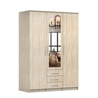 DREHTÜRENSCHRANK150/207/57/61CM Szantal 3D Sonoma/Sonoma - Alufarben/Sonoma Eiche, Glas/Holzwerkstoff (150/210/64cm) - imoebel24