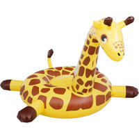 SCHWIMMTIER aufblasbar Giraffe 180 x 158 x 120 cm mit Haltegriffen - Gelb, Kunststoff (158/180cm) - Avenli