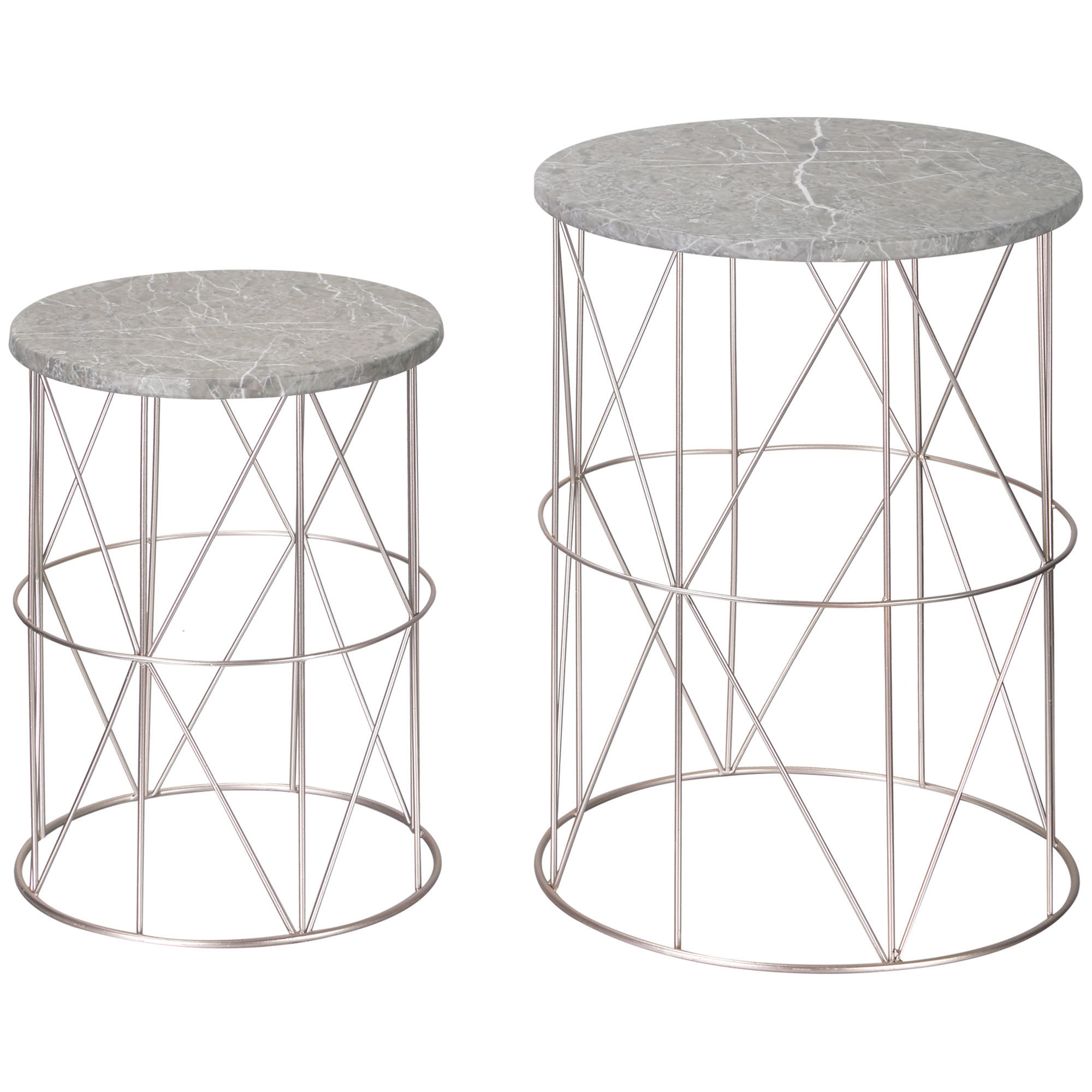 GARTENTISCH, Rose Gold, Metall - Roségold, Metall (38/38/52.5cm) - Outsunny