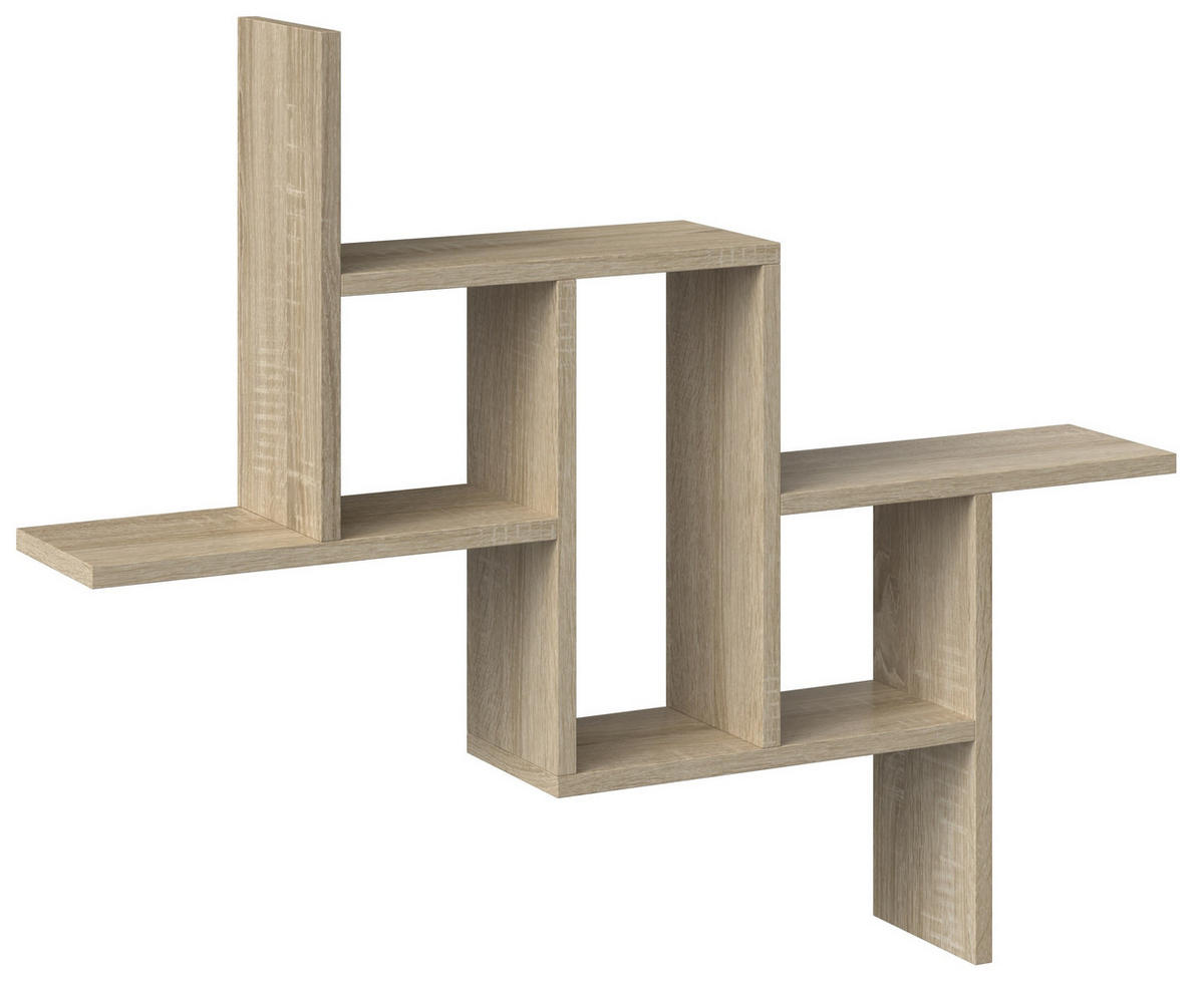 SCHWEBEREGAL Simon - Sonoma Eiche, Holzwerkstoff (90/73.5/15cm) - kommodly