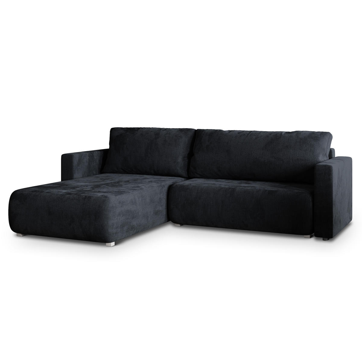 ROHOVÁ SEDAČKA TURIN černá - šedá/černá, dřevo/textil (265/183cm) - MASSENO