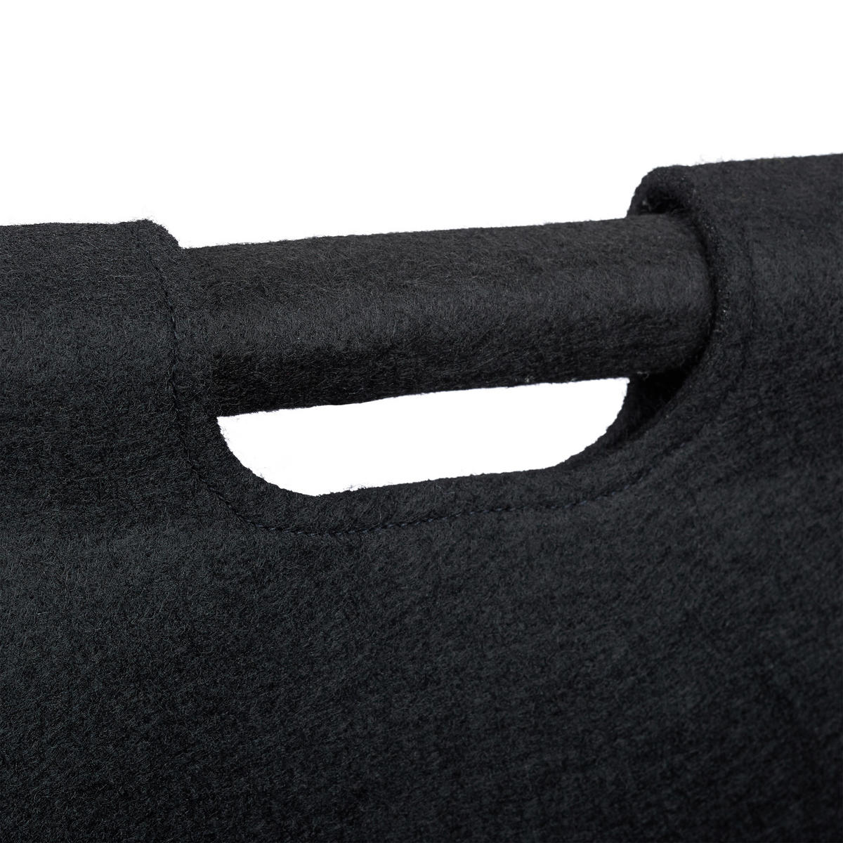 ZEITUNGSKORB - Schwarz, Textil (32/24/29cm) - Relaxdays