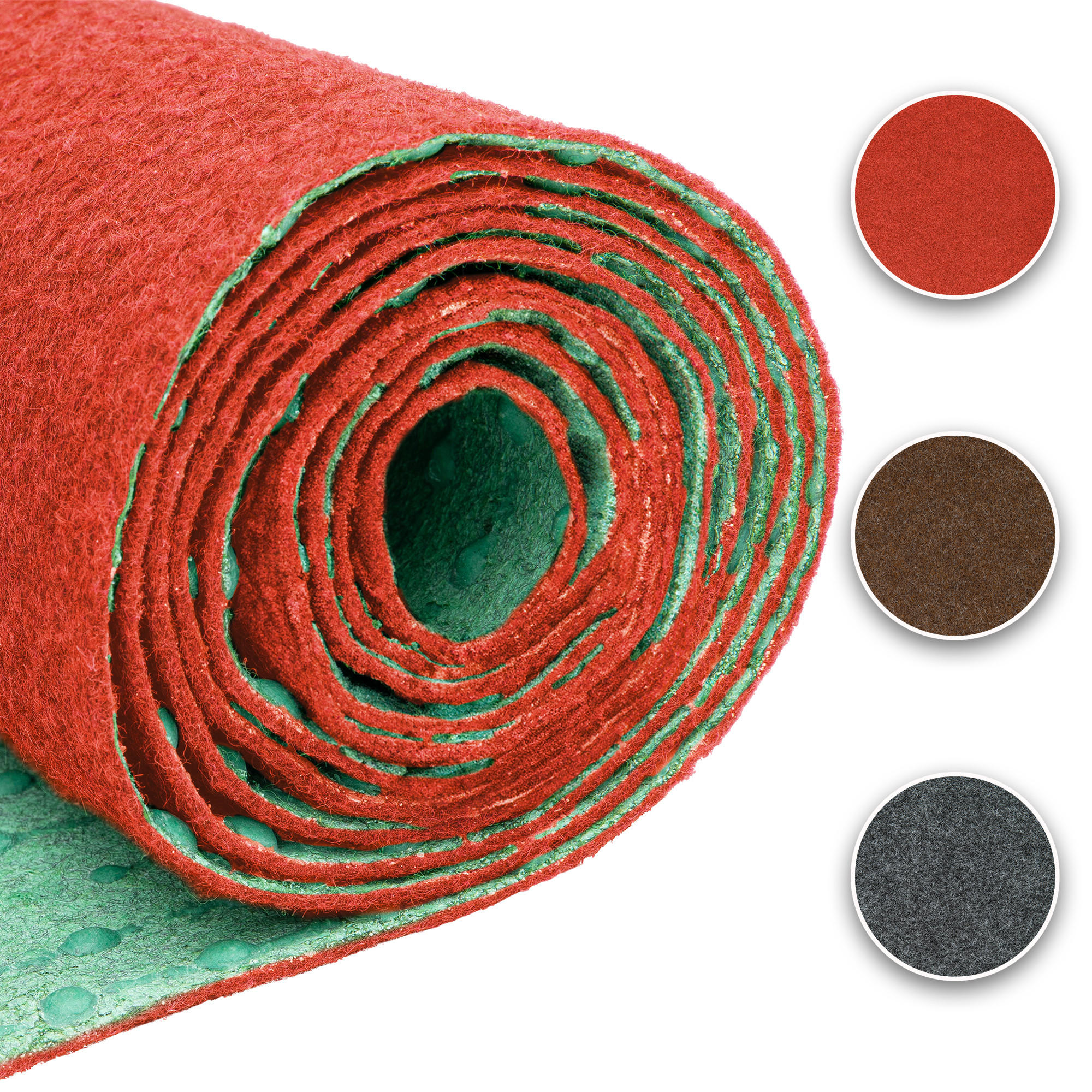Tapiso Rasenteppich Rot 200x480 cm