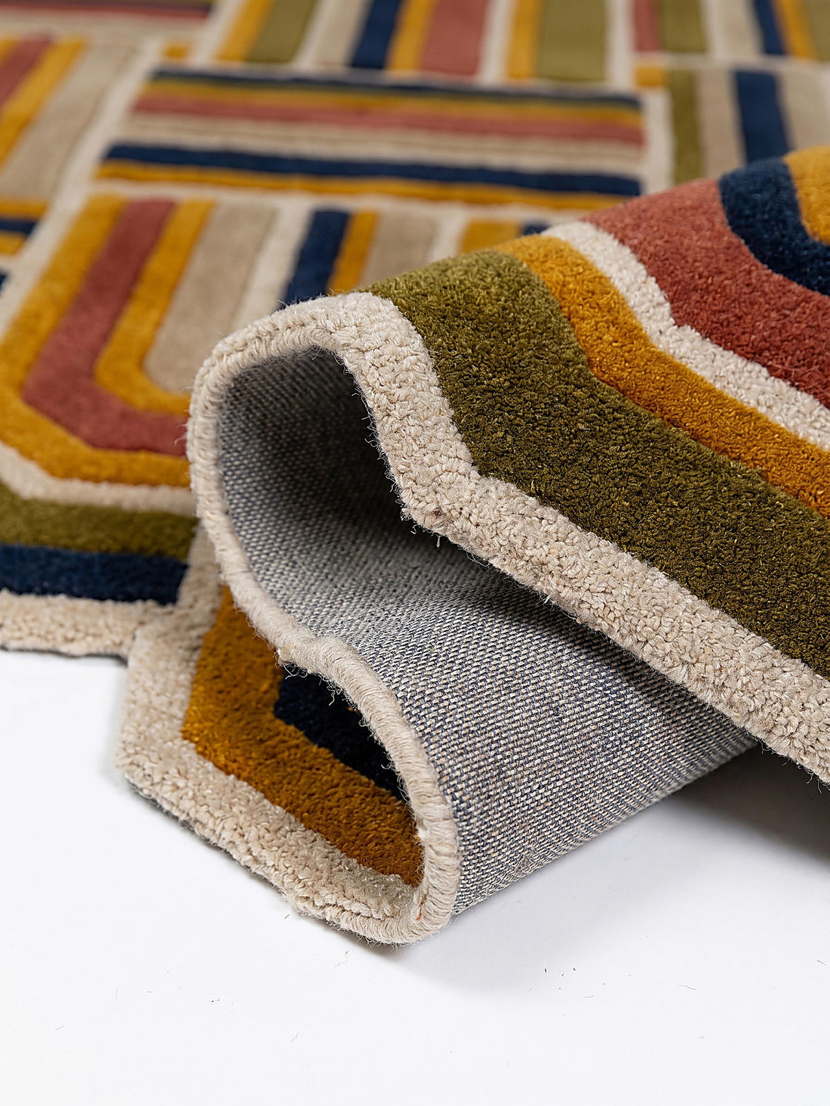 TEPPICH aus Wolle SOAR in Terrakotta, geometrisch, 200 x 300 cm - Rot, Textil (300/200cm) - KADIMA DESIGN