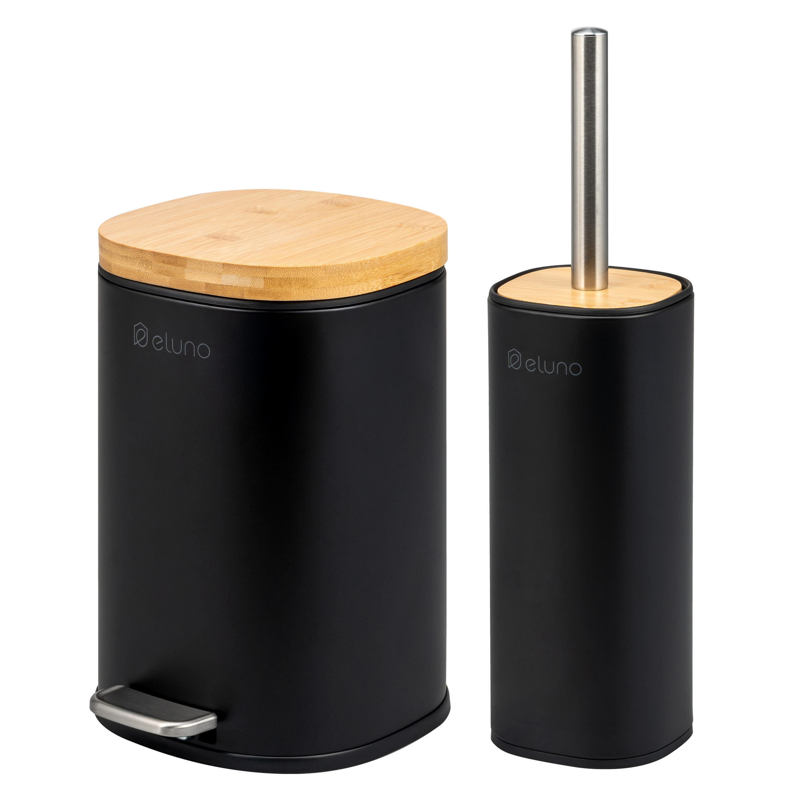 BADEZIMMER-SET FRAMURA 2tlg., schwarz - Schwarz, Metall (18.5/27.5/23cm) - eluno