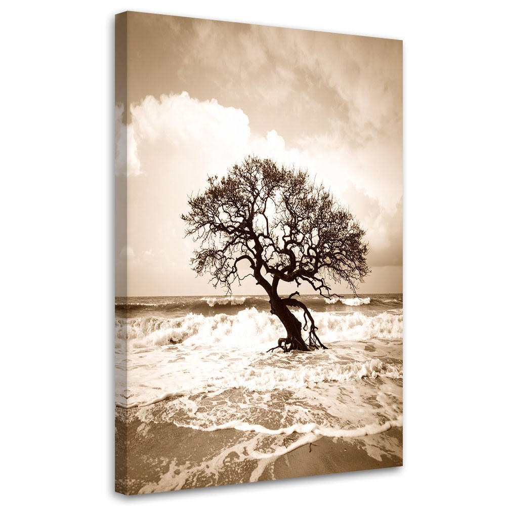 LEINWANDBILD Natur und Botanik 80x120cm - Beige, Textil (80/120cm) - Feeby