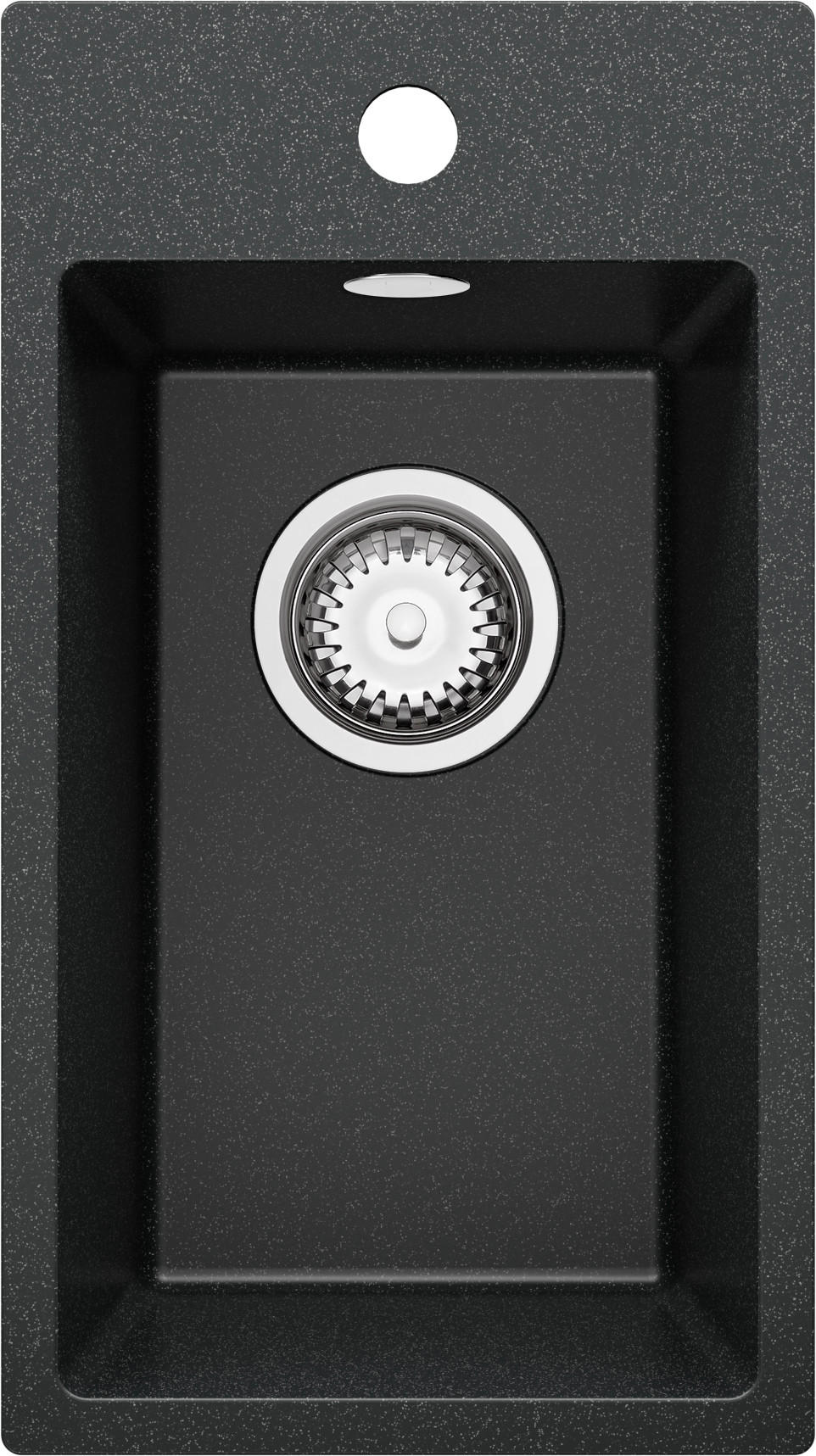 SPÜLBECKEN Riga, 2-er set Anthrazit 28/50 cm 1 Becken + Ablauf-Set ab 30er Unterschrank - Chromfarben/Anthrazit, Kunststoff (28/20/50cm) - Primagran