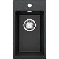 SPÜLBECKEN Riga, 2-er set Anthrazit 28/50 cm 1 Becken + Ablauf-Set ab 30er Unterschrank - Chromfarben/Anthrazit, Kunststoff (28/20/50cm) - Primagran