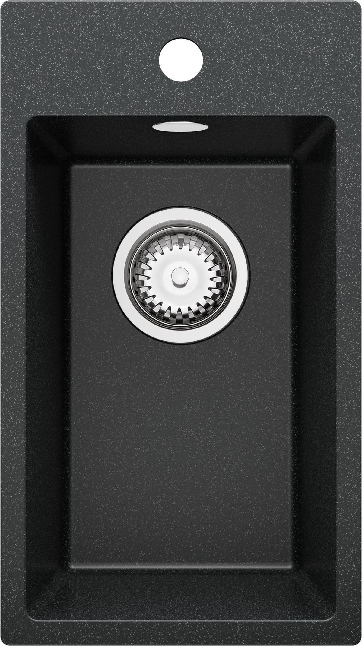 SPÜLBECKEN Riga, 2-er set Anthrazit 28/50 cm 1 Becken + Ablauf-Set ab 30er Unterschrank - Chromfarben/Anthrazit, Kunststoff (28/20/50cm) - Primagran